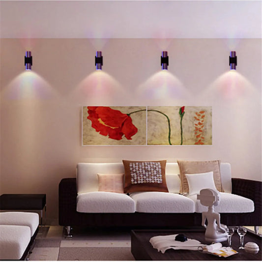 💡 Modern LED Wall Sconce – 6W Dual-Head Indoor Light for Hallways, Stairs, Bedroom & Reading Nooks | Sleek Wall Decor (AC85–265V)