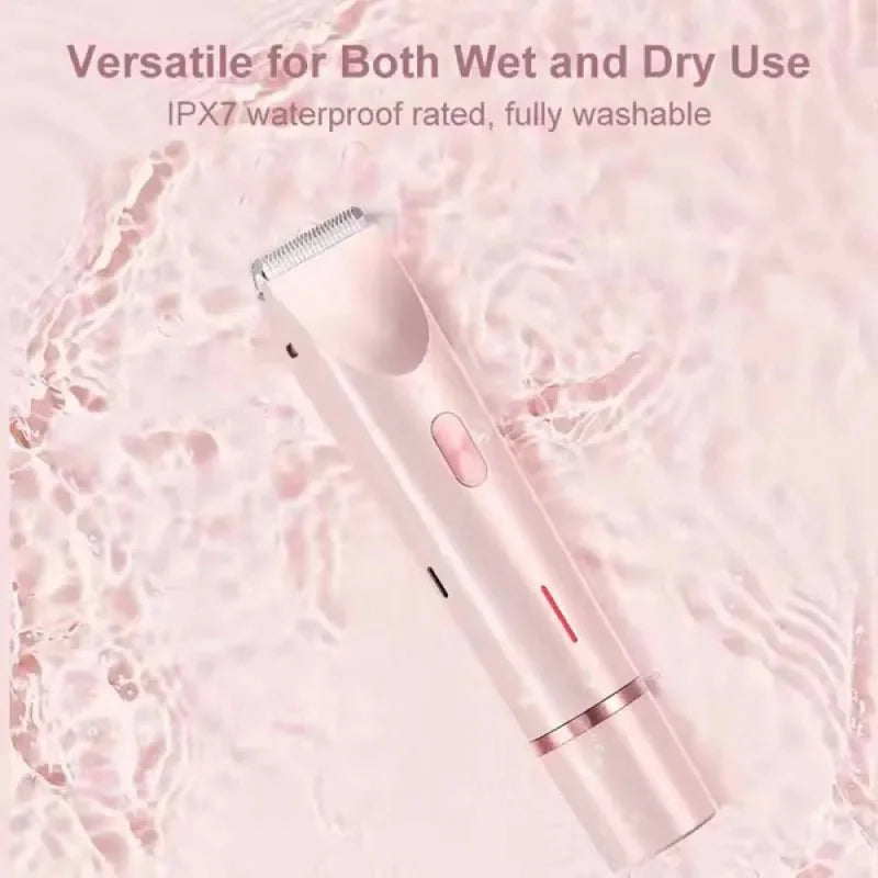 2-in-1 Waterproof Electric Lady Shaver – Painless, Portable Hair Removal for Bikini, Legs & Body 💖