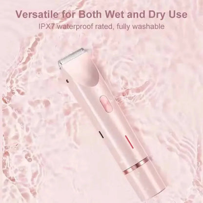 2-in-1 Waterproof Electric Lady Shaver – Painless, Portable Hair Removal for Bikini, Legs & Body 💖